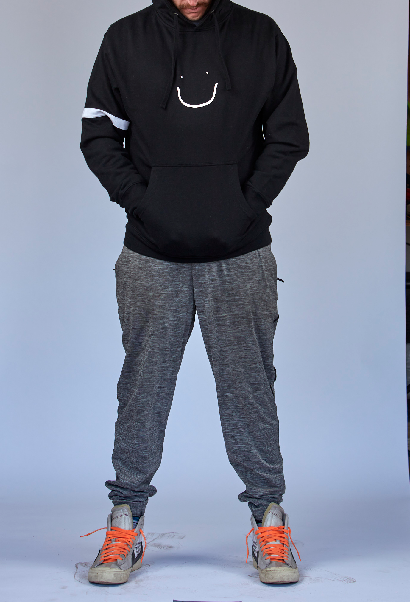Banded Hoodie - Black - S/XXL Only