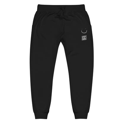 Embroidered Smiley Joggers - Multiple Colors